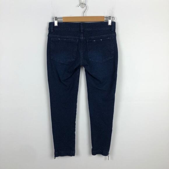 Alice + Olivia Skinny Zip Ankle Dark Wash Jeans  0 - Picture 12 of 16